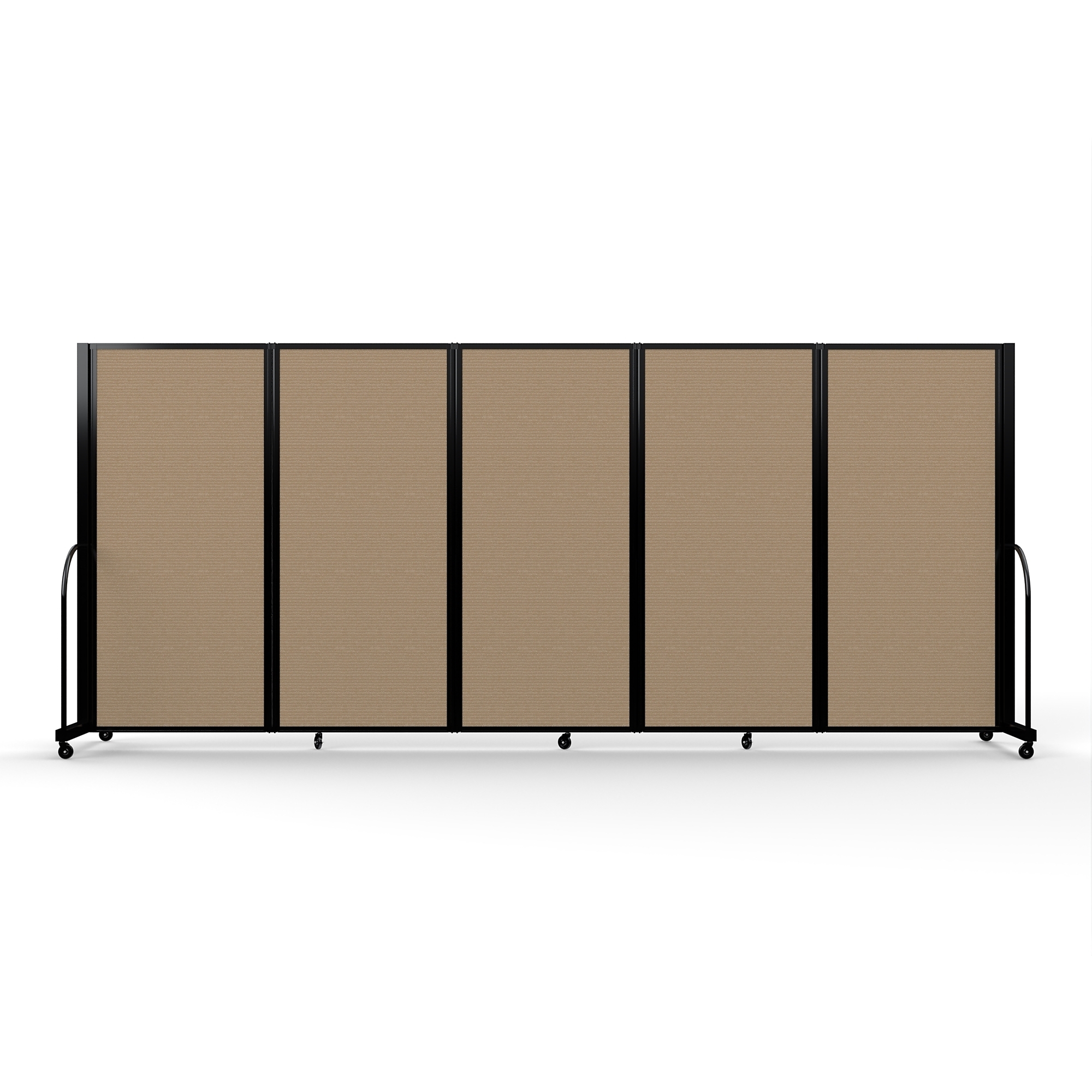 Screenflex Full Motion Divider, 6' x 14'1", Black Frame, Desert